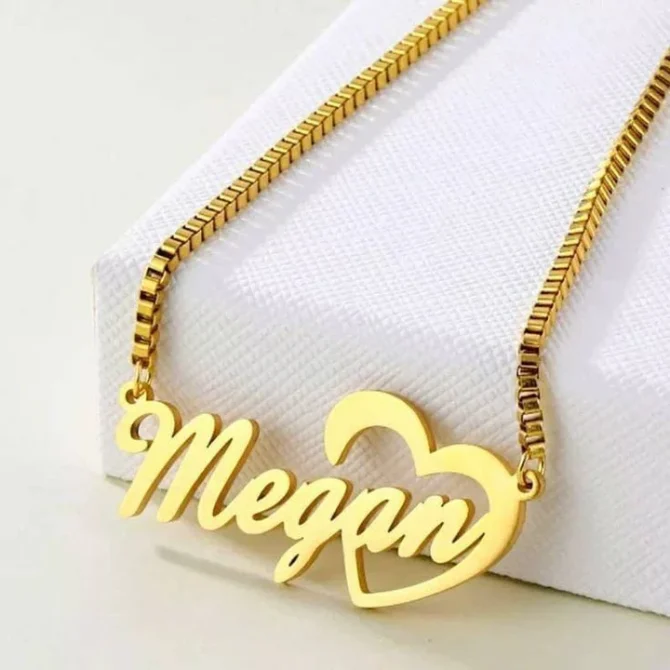 Customize Heart Name Necklace - Image 3