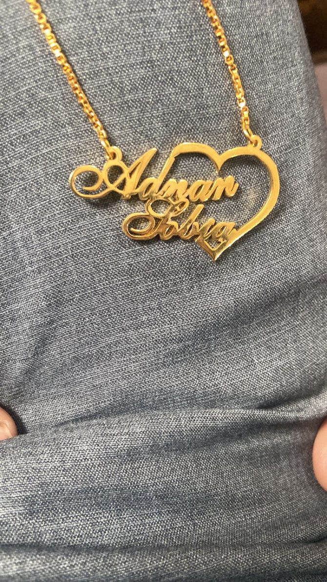 Customize Heart Name Necklace - Image 2