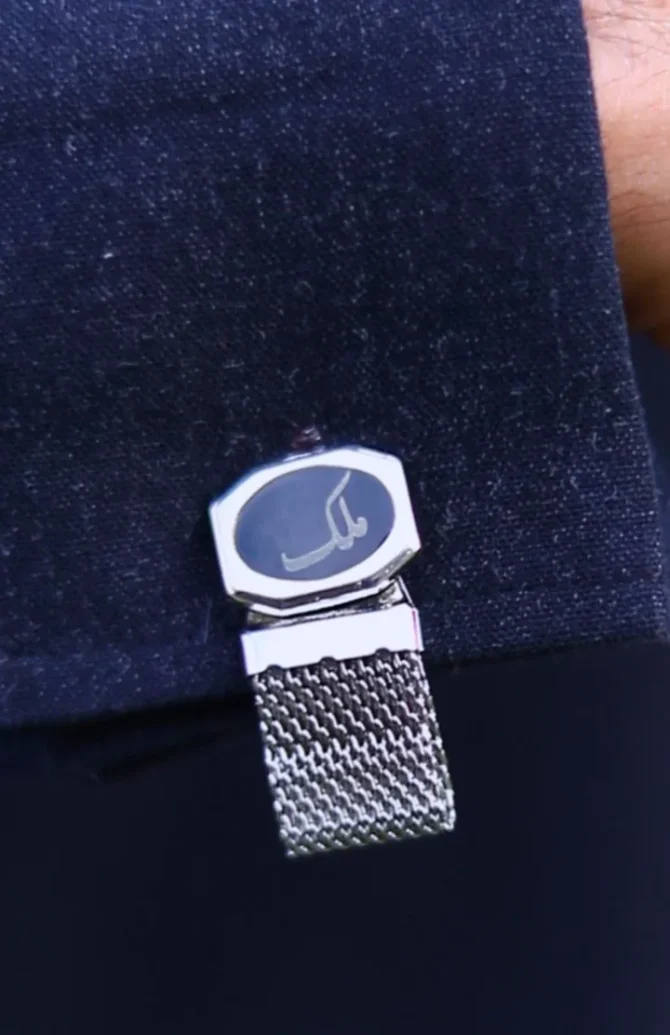 Gem Cufflink - Name Engraving Studs - Image 2