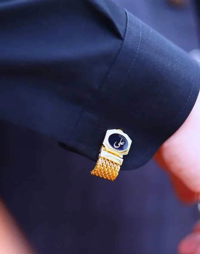 Gem Cufflink - Name Engraving Studs - Image 3