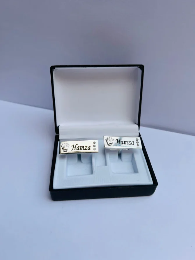 Crown Engraved Cufflinks - Image 9