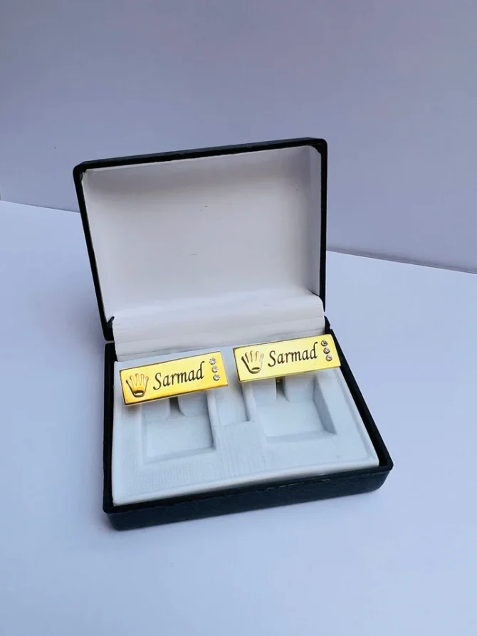 Crown Engraved Cufflinks - Image 4