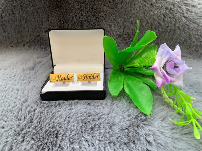 Crown Engraved Cufflinks - Image 2