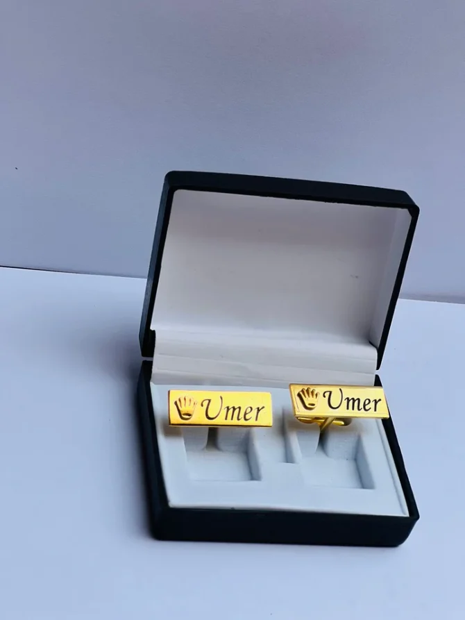 Crown Engraved Cufflinks - Image 3