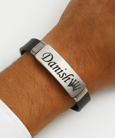 Personalized Matte Black Bracelet